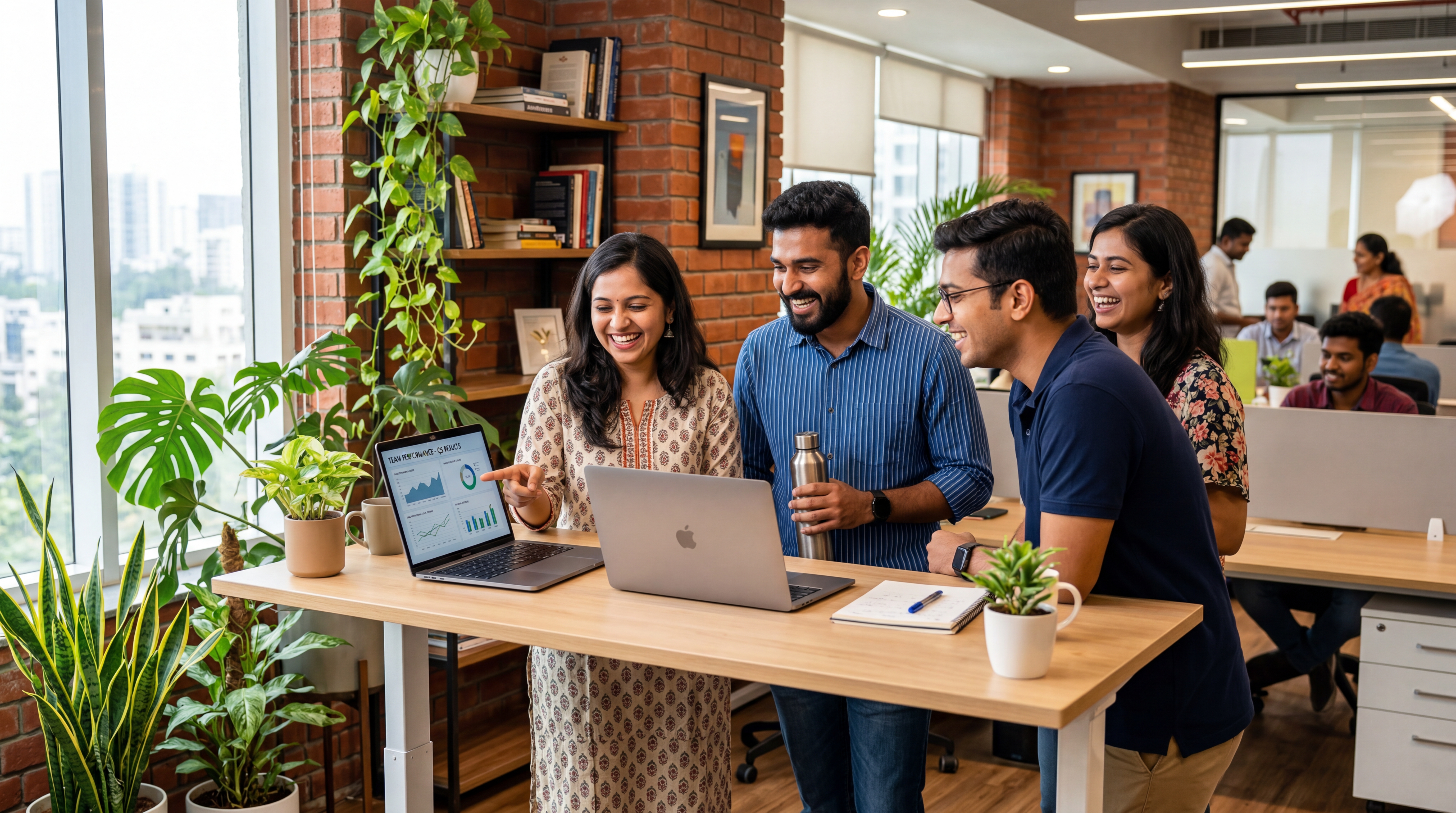 Serviflex Global team collaborating at Uttar Pradesh office