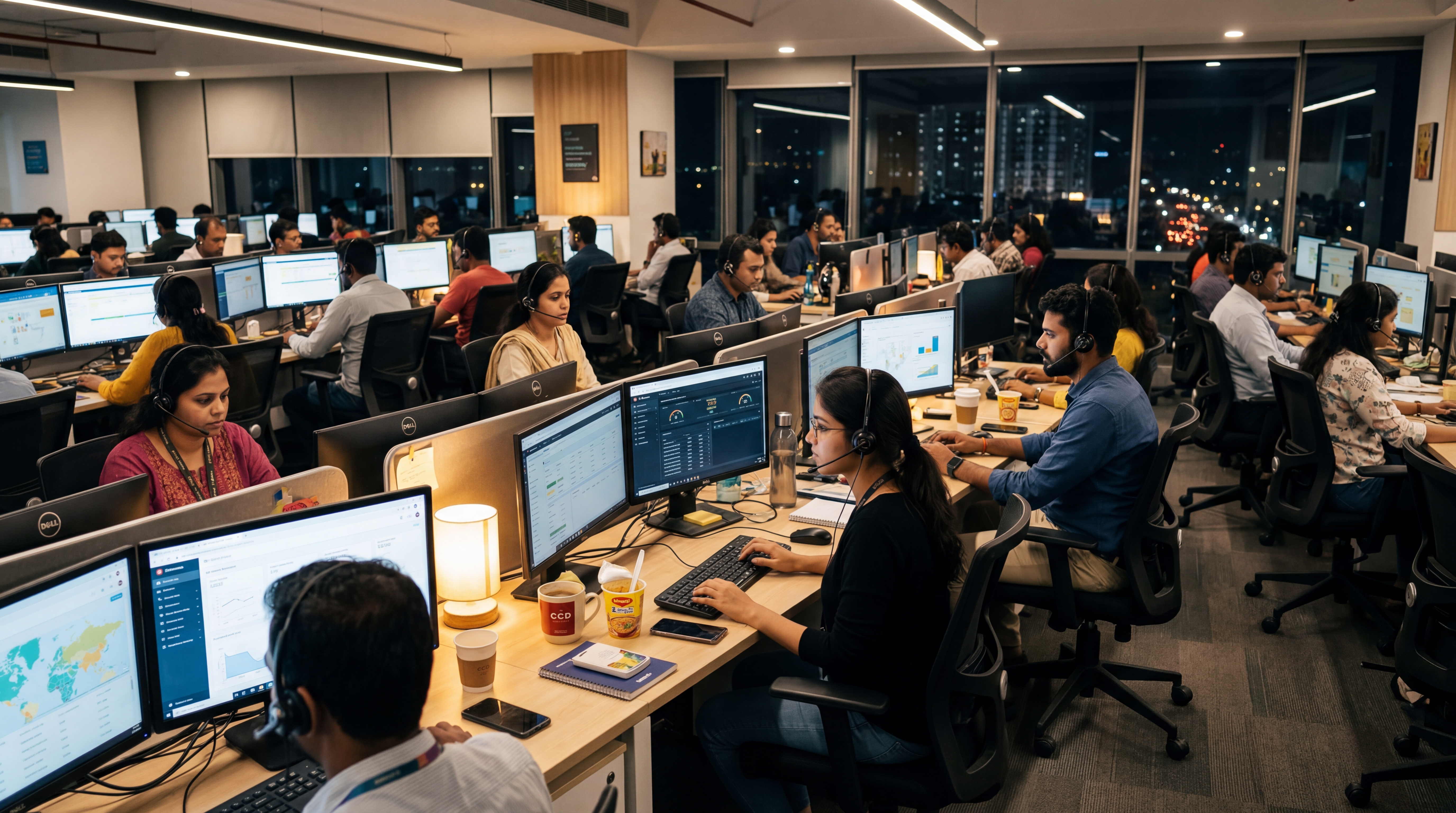 BPO Operations team at Serviflex Uttar Pradesh